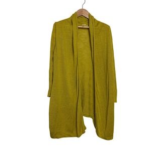 Anthropologie Sparrow Mustard Yellow Open Front Cardigan Sweater Medium